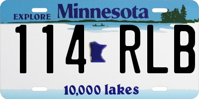 MN license plate 114RLB