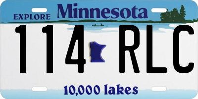 MN license plate 114RLC