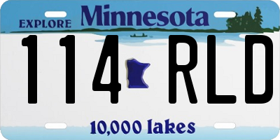 MN license plate 114RLD