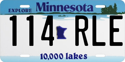 MN license plate 114RLE