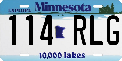MN license plate 114RLG