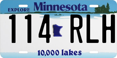 MN license plate 114RLH