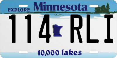MN license plate 114RLI