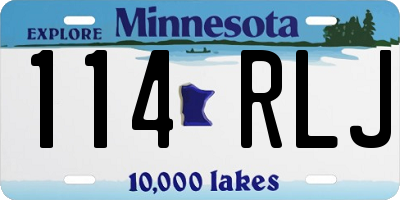 MN license plate 114RLJ