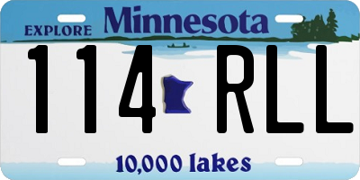 MN license plate 114RLL