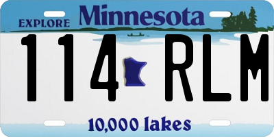 MN license plate 114RLM
