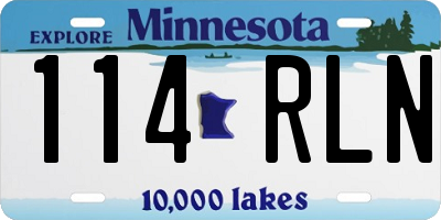 MN license plate 114RLN
