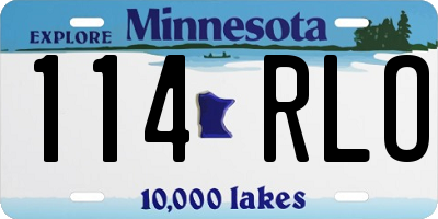 MN license plate 114RLO