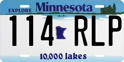 MN license plate 114RLP
