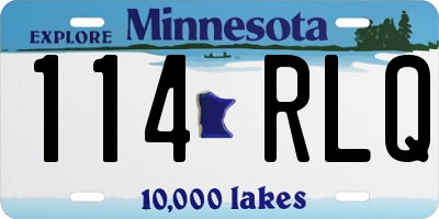 MN license plate 114RLQ