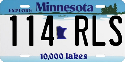 MN license plate 114RLS