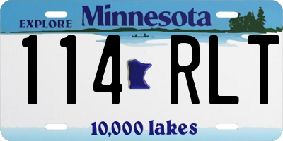 MN license plate 114RLT