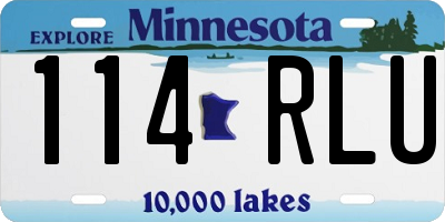 MN license plate 114RLU