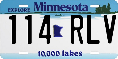 MN license plate 114RLV