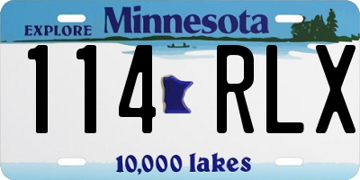 MN license plate 114RLX