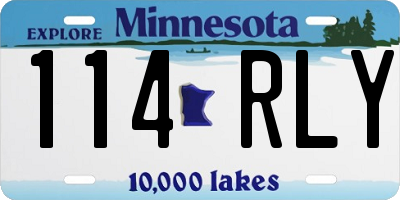 MN license plate 114RLY