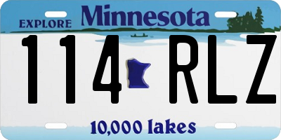 MN license plate 114RLZ