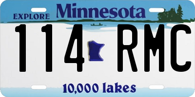 MN license plate 114RMC