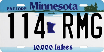 MN license plate 114RMG
