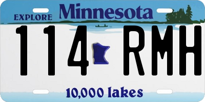 MN license plate 114RMH