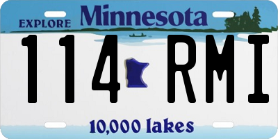 MN license plate 114RMI