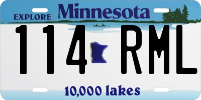 MN license plate 114RML