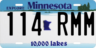 MN license plate 114RMM