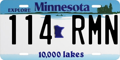 MN license plate 114RMN