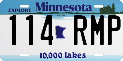 MN license plate 114RMP