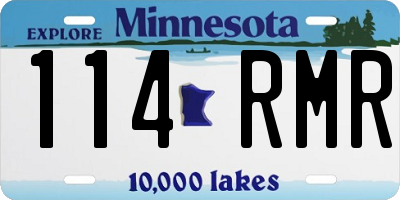 MN license plate 114RMR