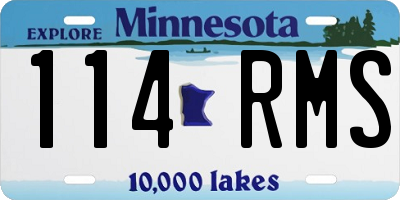 MN license plate 114RMS