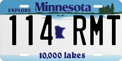 MN license plate 114RMT