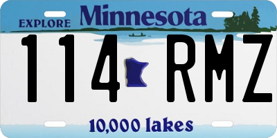 MN license plate 114RMZ