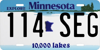 MN license plate 114SEG