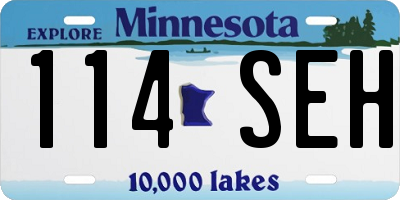 MN license plate 114SEH