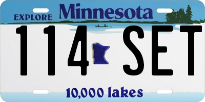 MN license plate 114SET