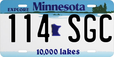 MN license plate 114SGC