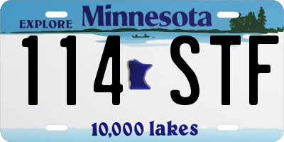 MN license plate 114STF