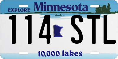 MN license plate 114STL