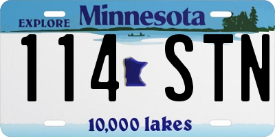 MN license plate 114STN