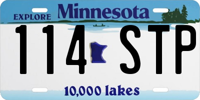 MN license plate 114STP