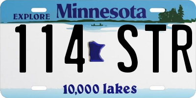 MN license plate 114STR