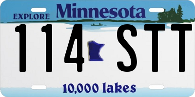 MN license plate 114STT