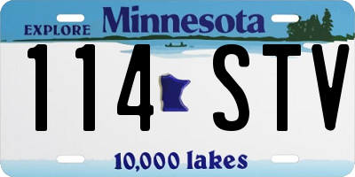 MN license plate 114STV