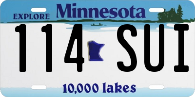 MN license plate 114SUI