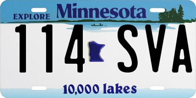 MN license plate 114SVA