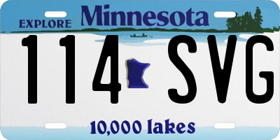 MN license plate 114SVG