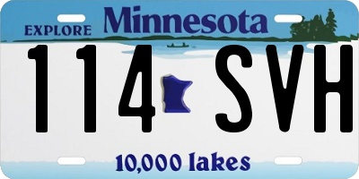MN license plate 114SVH