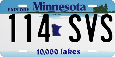 MN license plate 114SVS