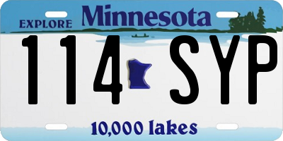 MN license plate 114SYP